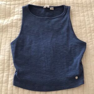 Blue ribbed Roxy tank